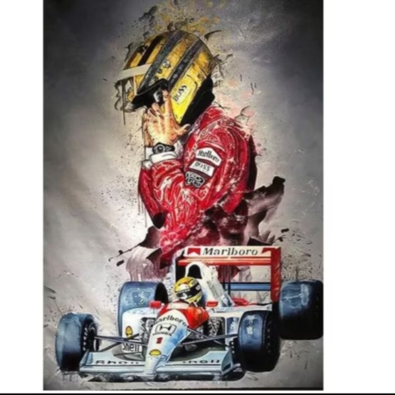 Quadro decorativo Ayrton Senna piloto