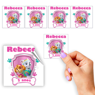 96 Adesivos Skye e Everest Patrulha Canina Personalizados Aniversário Festa 4,5 cm Recortados em Oferta na Shopee