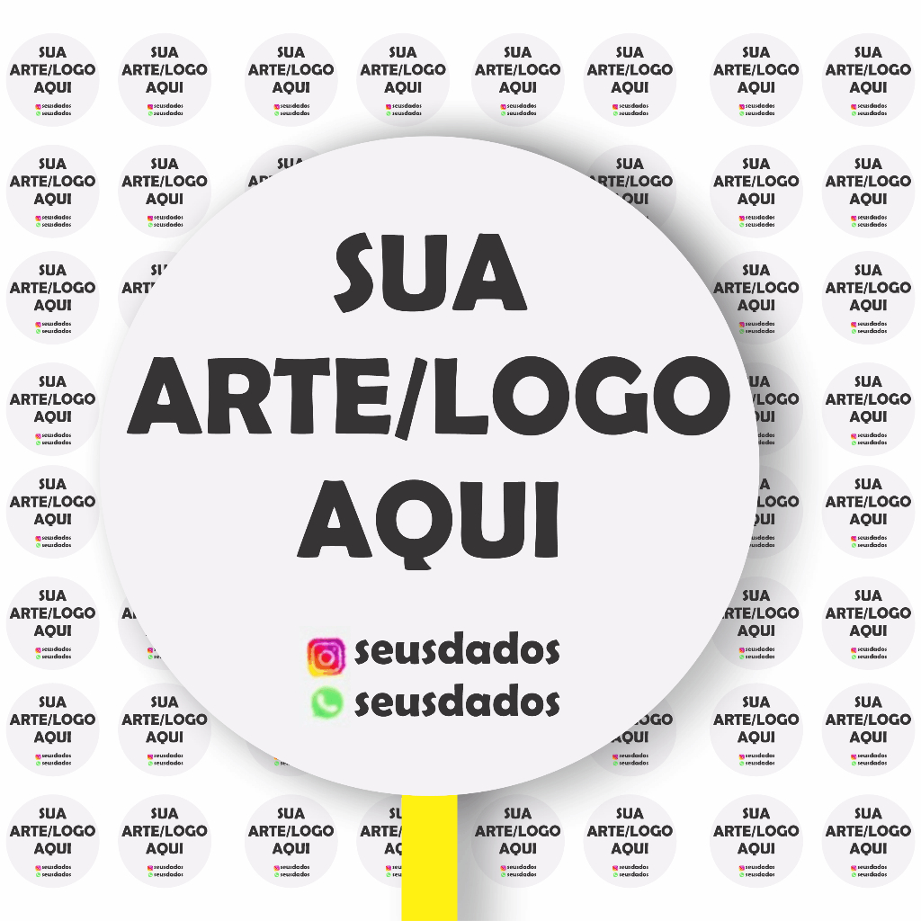 50 Etiquetas Adesivas Personalizadas com Sua Arte Tema Logo Cores