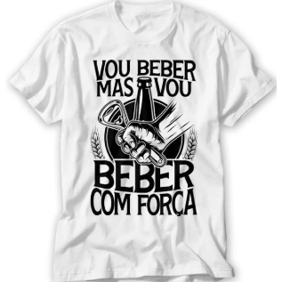 amiseta Camisa Masculina Carnaval Meme Engraçadas Vou Beber Com Força Camiseta Carnaval 100% Algodão