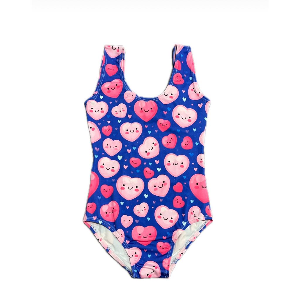 Body Maiô infantil para meninas com estampas do Stich e outros personagens