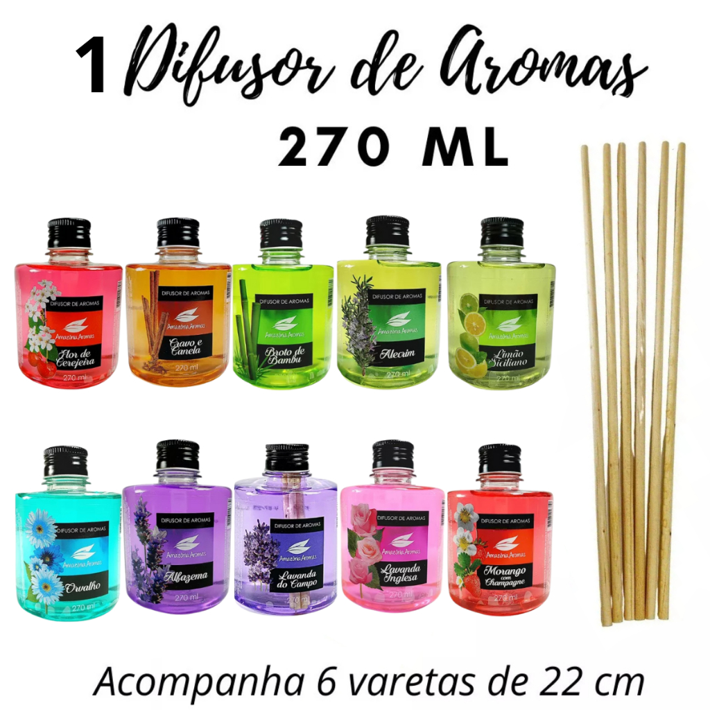Difusor De Ambientes Aromatizador Perfume Amazônia Cheiro Perfome Casa Sala Escritorio Banheiro Difusor
