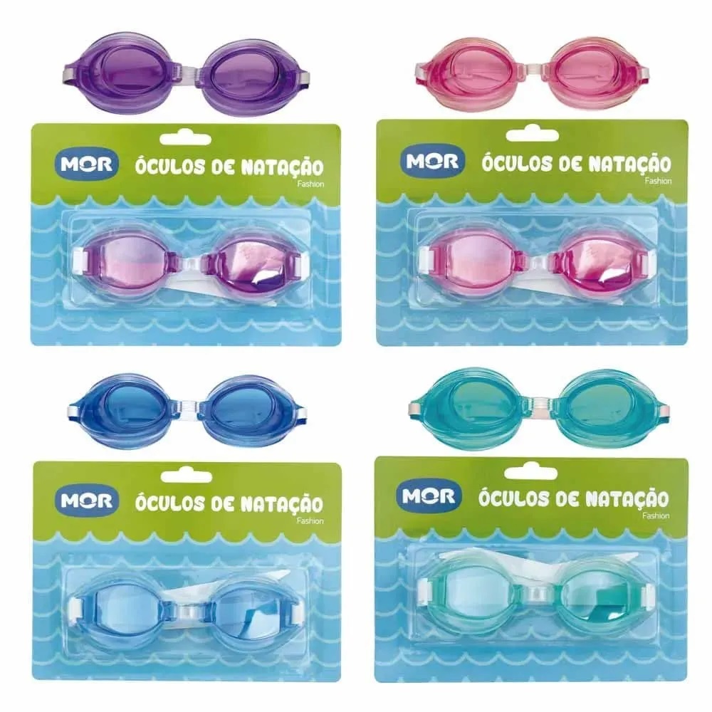 ÓCULOS DE NATAÇÃO INFANTIL MOR FASHION 4 CORES