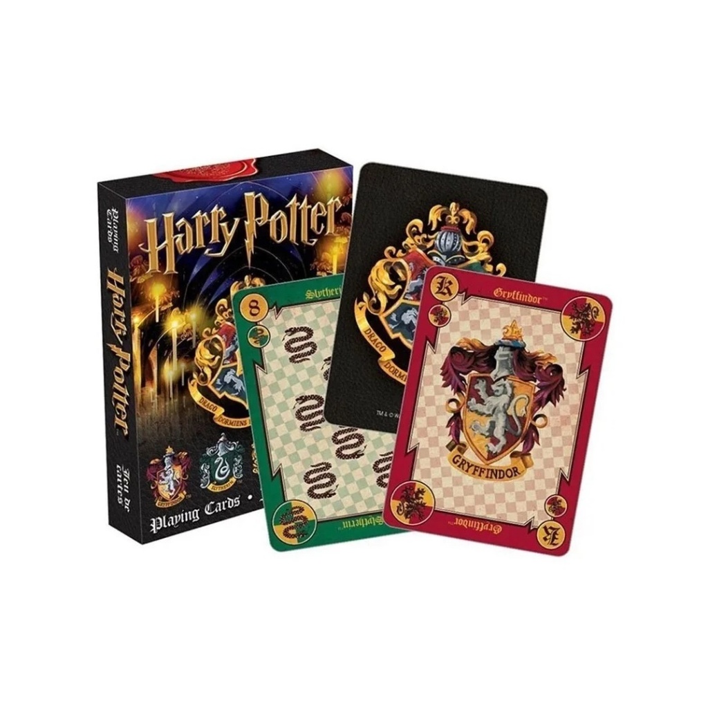 Baralho Tematizado Harry Potter - 54 Cards - 9cm Brasões De Hogwarts