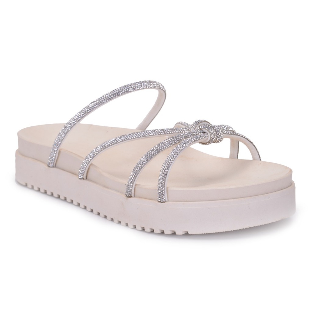 Sandália papete feminina tiras brilho strass moda luxo estilo leveza tendência super confortável promoção