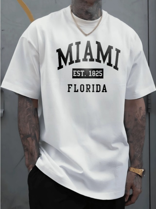 Camiseta Oversized Treino Streetwear California Miami 100% algodão Unissex Academia P ao GG