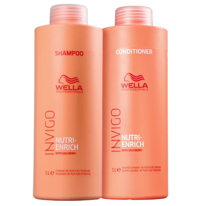 Kit Wella Pro Invigo Enrich Shampoo 1L + Condicionador 1L
