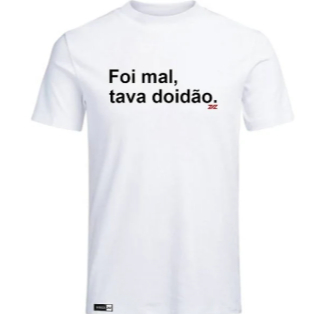 Camiseta Camisa Masculina Engraçada Frase Carnaval Foi Mau Tava Doidão Camisa 100% Algodão