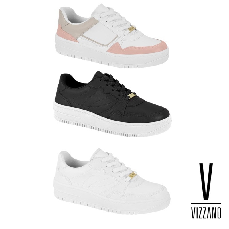 Tênis Vizzano Casual Feminino Plataforma Alta Macio Confortável Leve Flatform Conforto Moda Original REF:1389