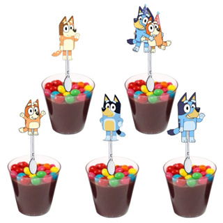 Colherzinhas com tags/topo para doces/docinhos Bluey 50 unidades em Oferta na Shopee