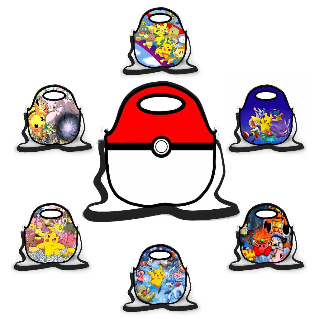 Bolsa Lancheira POKE MONTROS em neoprene com alça