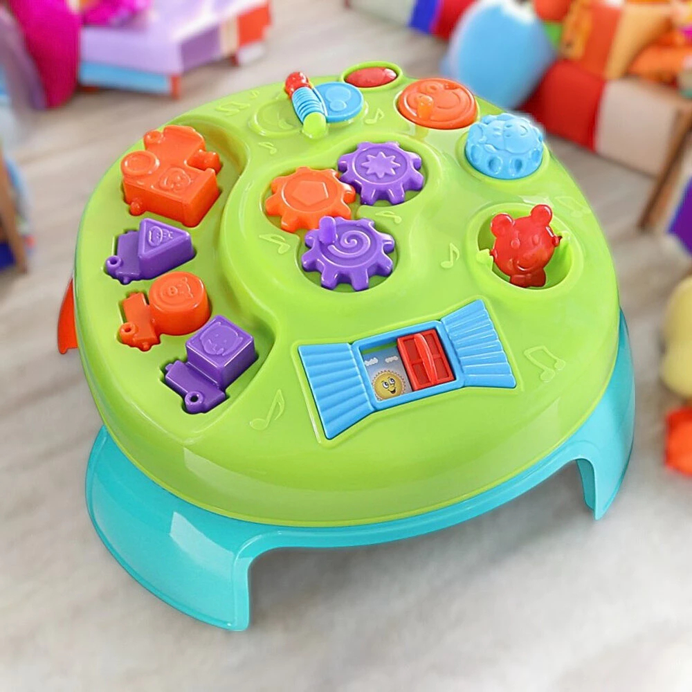 Mesinha didática colorida e interativa com 7 atividades mesa educativa bebê infantil Criança Jogo