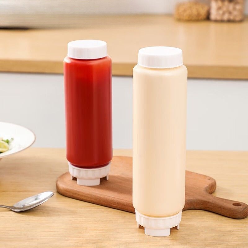 3 Bisnaga Invertida Raleo 590ml Molho Calda Hotdog Plástico