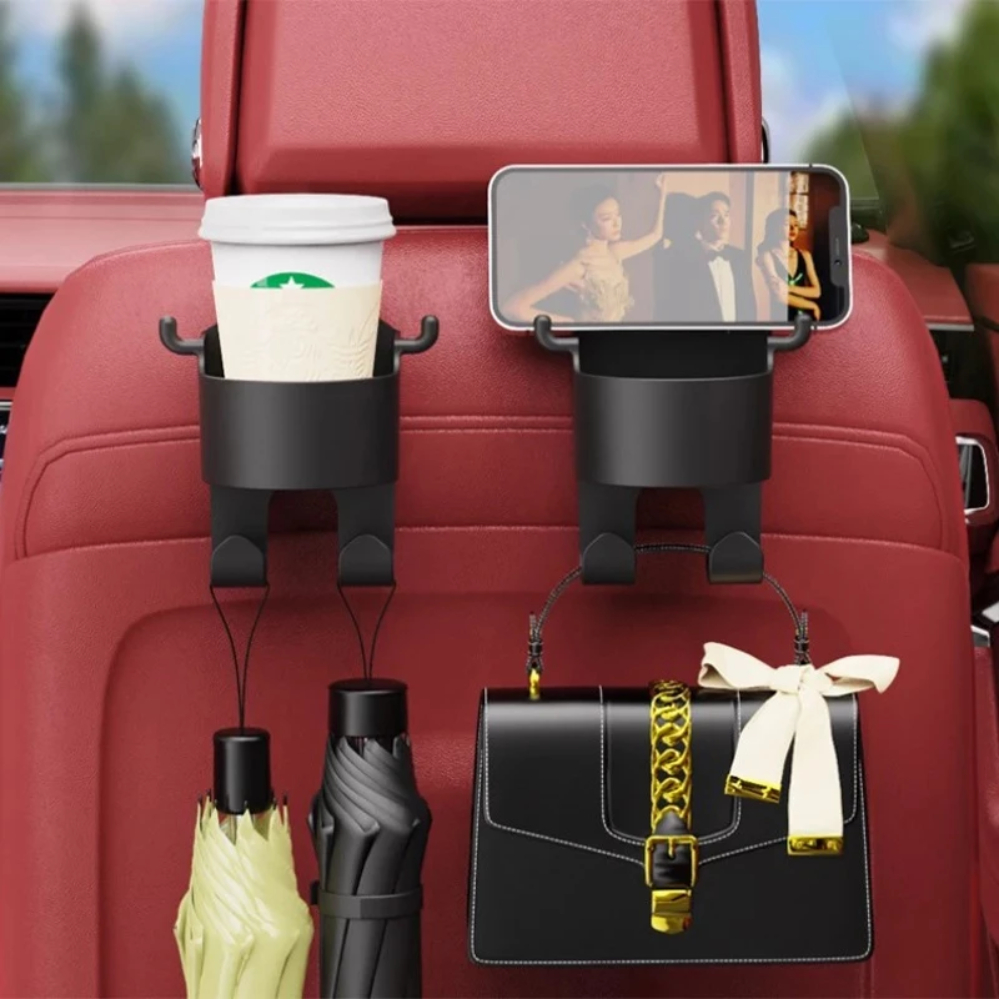 Suporte De Copo Do Carro Com Gancho Assento De Encosto Telefone Bebida Titular Garrafa Água em Oferta na Shopee