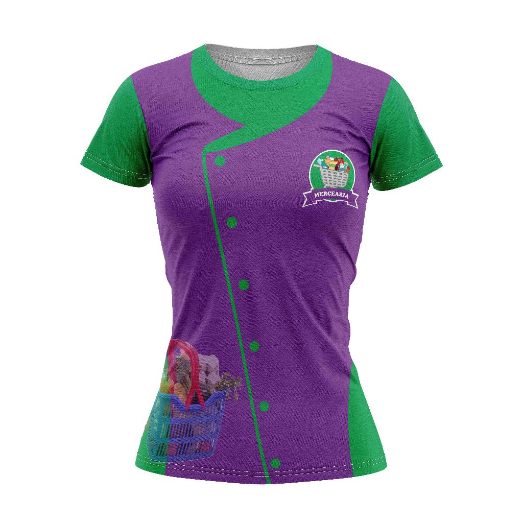 UNIFORME MERCEARIA T-Shirt Blusa Malha Casual Feminina Camiseta PROFISSÃO MERCEARIA