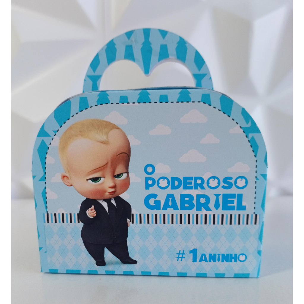 Kit Maletinha Personalizadas O Poderoso Chefinho  Lembrancinha Festa Eventos - PEGUE E MONTE