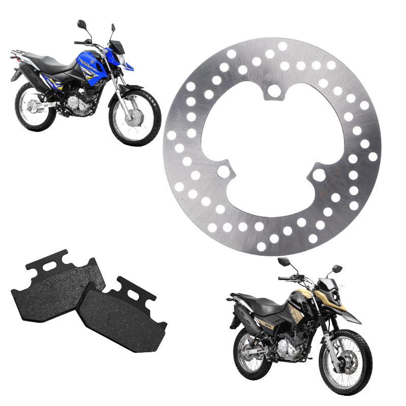 Disco de Freio Traseiro Moto Modelo Yamaha XTZ 150 CROSSER Com Pastilha em Oferta na Shopee
