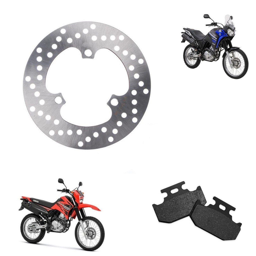 Disco de Freio Traseiro Moto Modelo Yamaha Xtz Lander 250X Com Pastilha