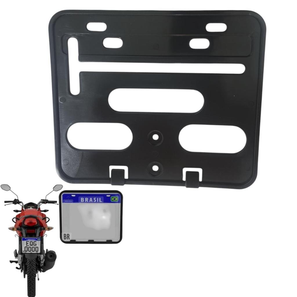 Suporte Protetor Moldura Placa Moto Padrão Mercosul em Oferta na Shopee
