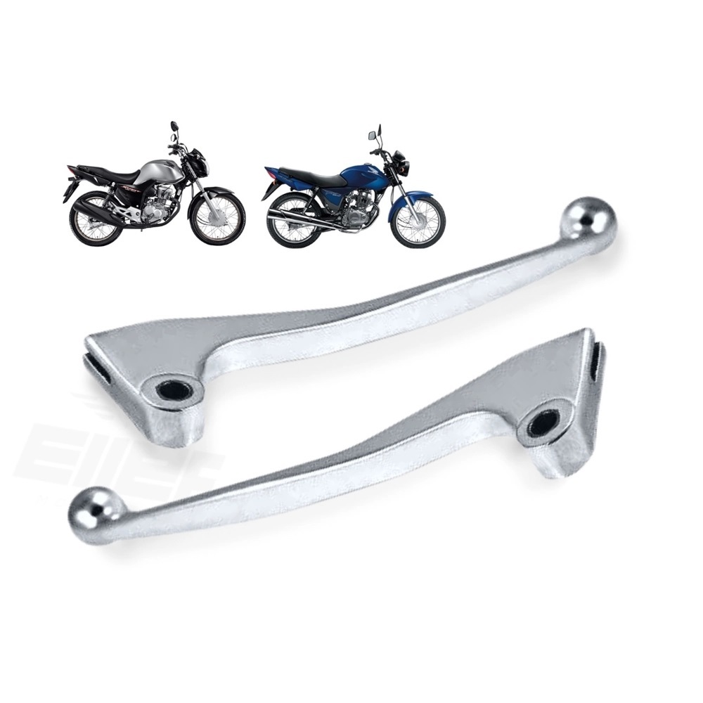 Manete Freio Lona + Manete Embreagem Titan 125/150 KS Cromado em Oferta na Shopee
