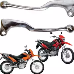 Manete Cromado Nxr Bros 125 150 Freio a Lona Tambor Par