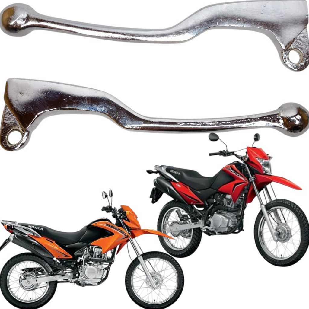 Par Manete Cromado Honda Nxr Bros 125 150 Freio Tambor Lona