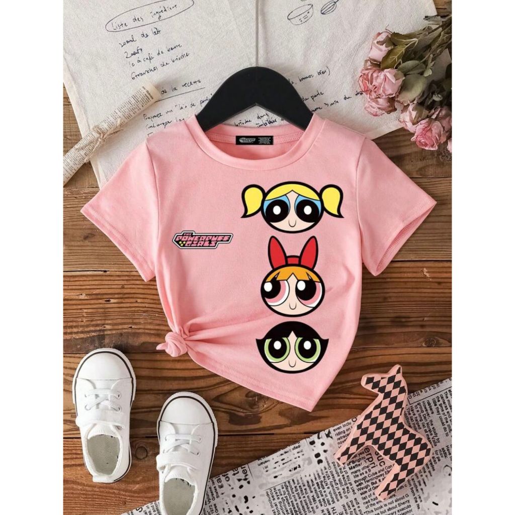 Camiseta T-shirt infantil Meninas Super Poderosas Docinho Lindinha Florzinha