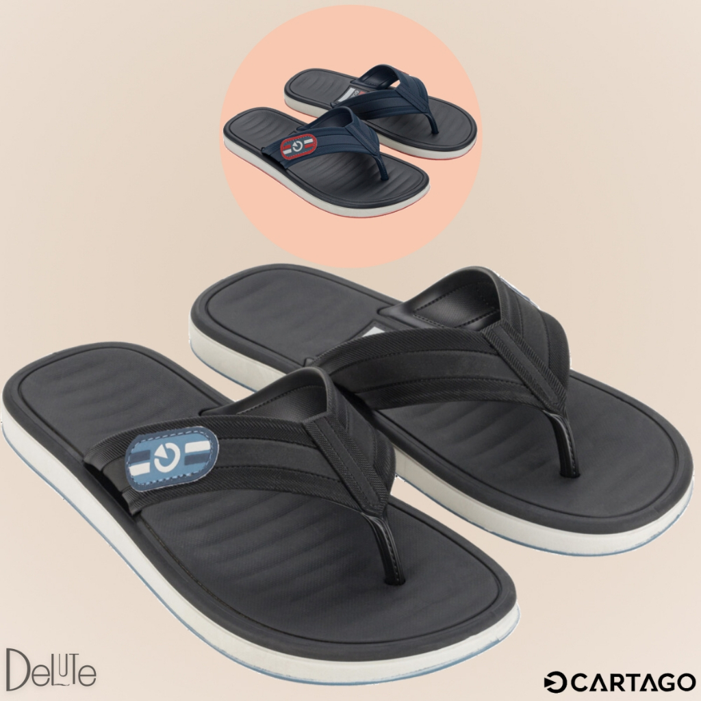 Chinelo de Dedo Cartago Modelo Paris II Casual Masculino Sola Antiderrapante Ultra Confortável Leve