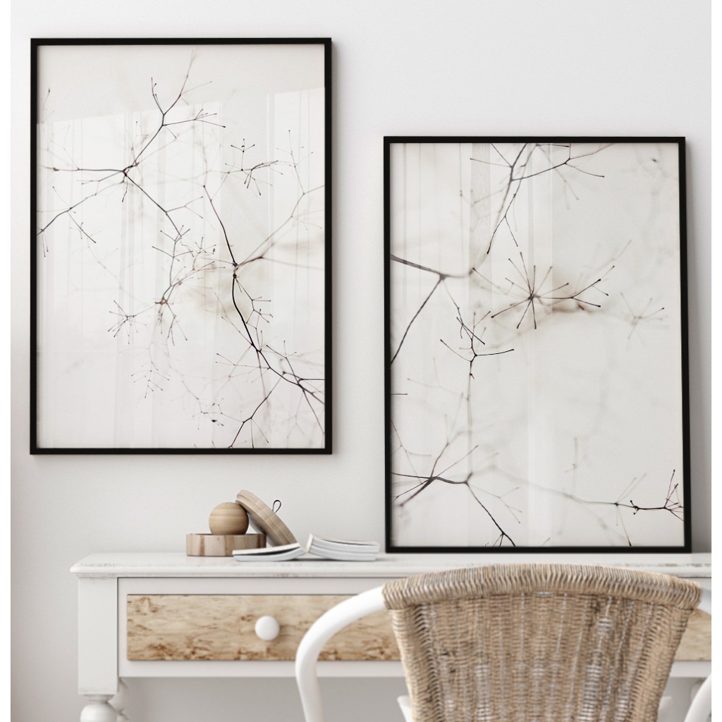 Quadro Natureza Quadro Com Moldura E Vidro Quadro Decorativo Sala Grande Quadro Quarto Galhos Duo
