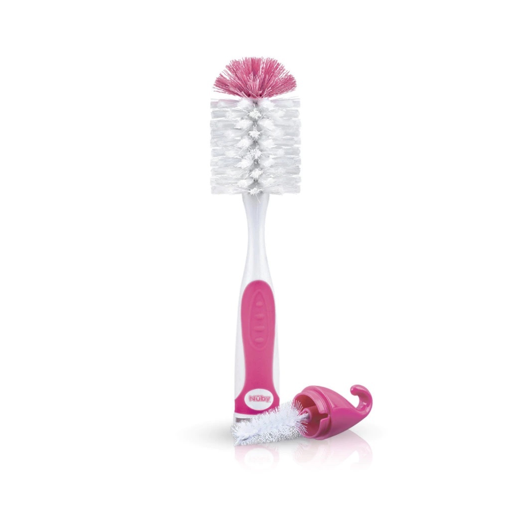 ESCOVA PARA BICO E MAMADEIRA 2 EM 1 ROSA CAJOVIL