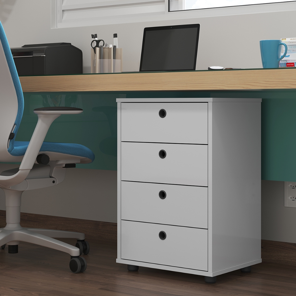 Gaveteiro Com 4 Gavetas Escritório Quarto Móveis Multiuso Classic em Oferta na Shopee