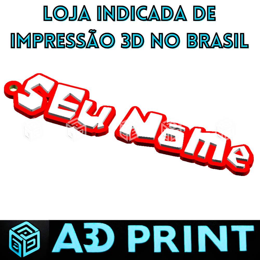 Chaveiro Estilo Roblox, Personalizado Seu Nome ou Empresa, Lembrancinha Impressão 3D Colorido em Oferta na Shopee