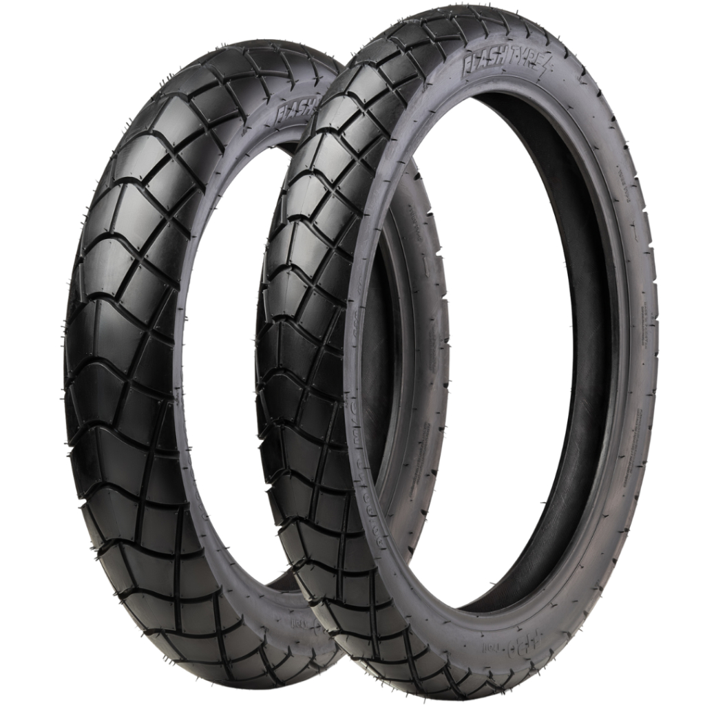 Par Pneu Novo 4.10-18 + 90/90-21 Flash Tyre XRE Tornado Xre300 Lander em Oferta na Shopee