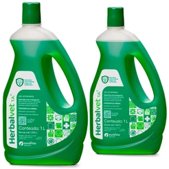 Kit com 2 Herbalvet Desinfetante 1 Litro - Rende até 500 Litros cada