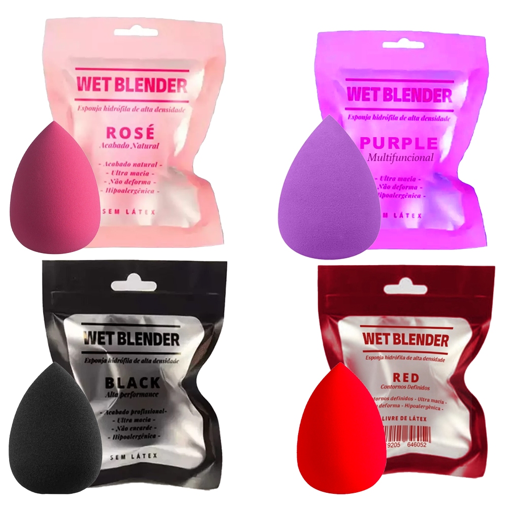 Kit Esponjas Gota para Maquiagem Wet Blender Cores Diversas em Oferta na Shopee