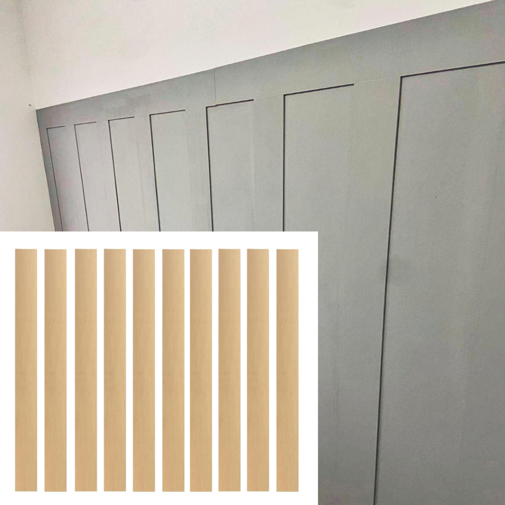 Chapa Ripado Mdf Cru 3mm Placa 10x90 cm - 5 unidades em Oferta na Shopee