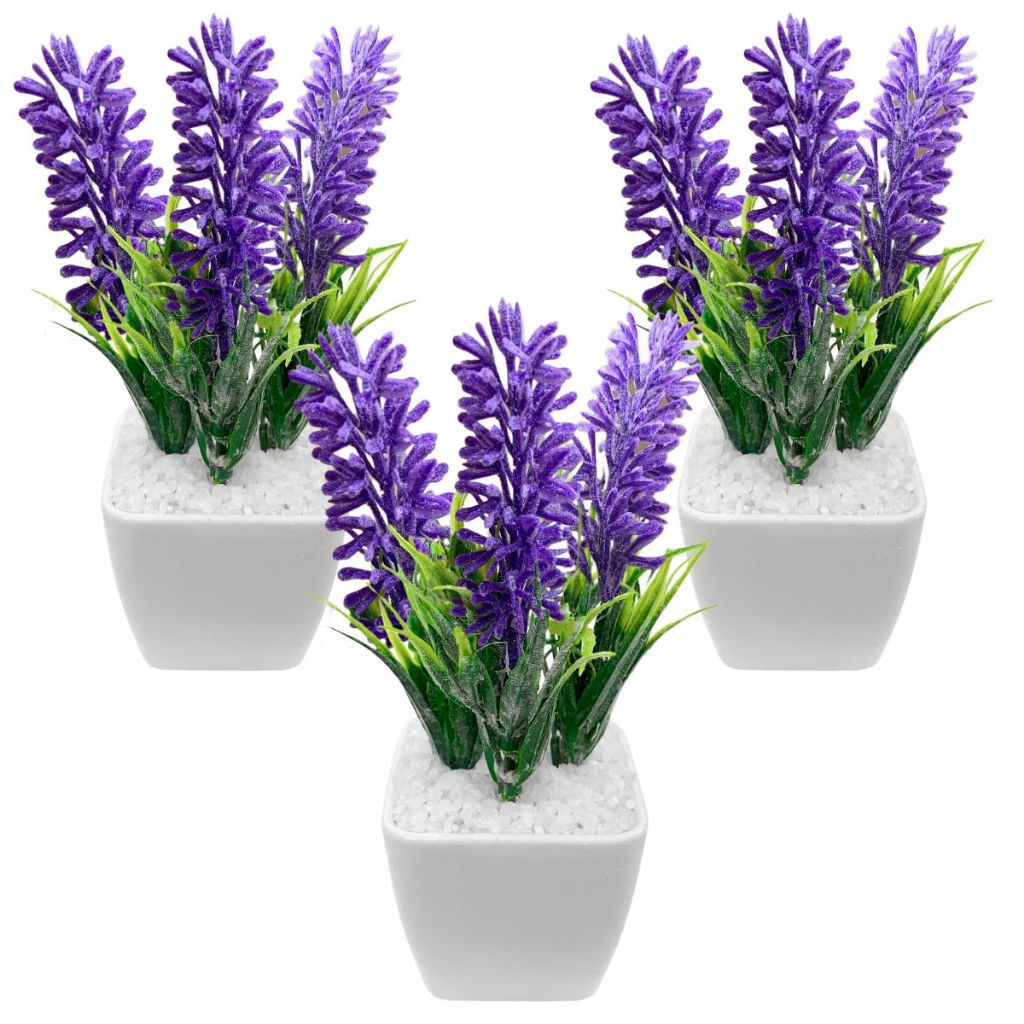 Planta Artificial Arranjo De Lavanda Decoração Kit 3 Flores em Oferta na Shopee