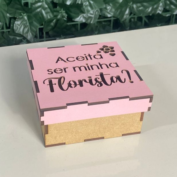 Caixa para pajem, florista, daminha para convite, em mdf