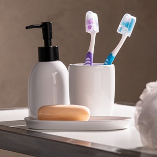 3 Peças para Banheiro Lyor Londres Branco e Preto em Oferta na Shopee