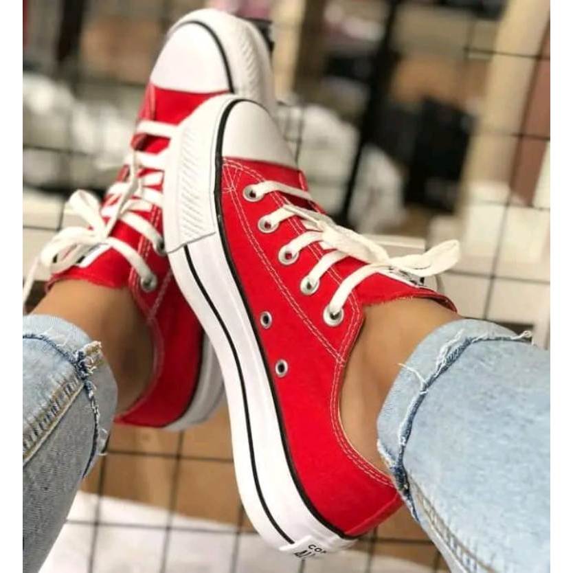 Tênis Plataforma T Cano Baixo All Flatform Feminino em Oferta na Shopee