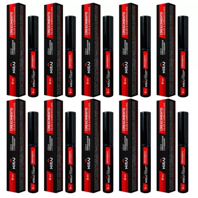 KIT 10 Unidades Serum Niraj FORTALECIMENTO E CRESCIMENTO 8ml