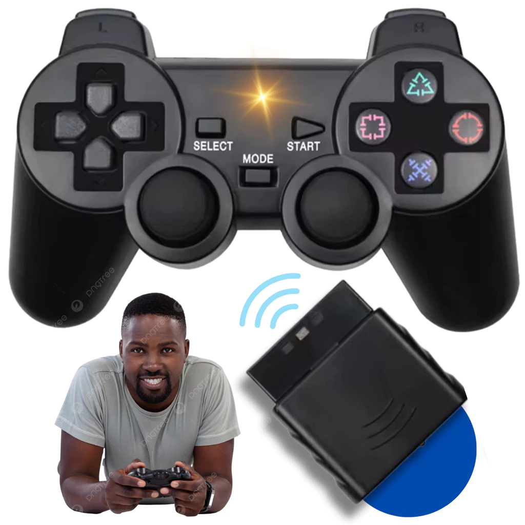 Controle Para Ps2 Sem Fio Dualshock Joystick Alcance Até 10m em Oferta na Shopee