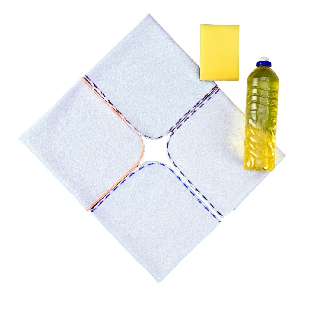 Pano De Pia Atacado Branco Premium Overlock Kit Com 10 Peças em Oferta na Shopee