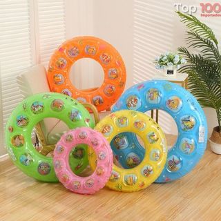 Boia Peixinho Infantil 60cm 70cm 80cm 90cm Circular Inflável Proteção Praia Piscina Desenhos