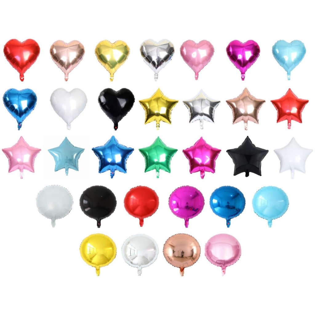 10 Balão Metalizado 22cm 10 Polegadas Diversos Modelos em Oferta na Shopee