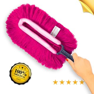 Espanador Eletrostático Limpeza Seca Limpa Sem Levantar Pó Rosa Romher Não Arranha em Oferta na Shopee