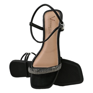 sandália feminina rasteirinha com Tira de Strass Delicada Casual em Oferta na Shopee