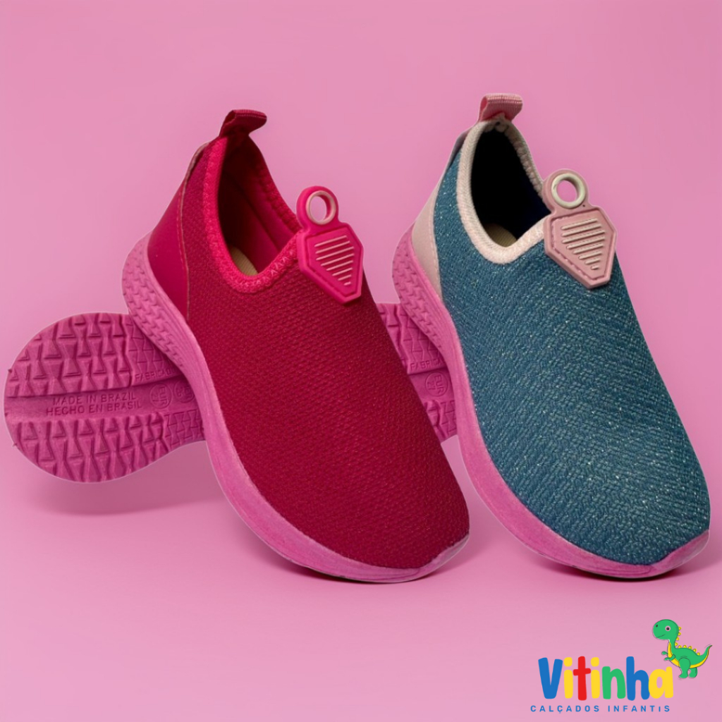 Kit 2 Tênis Infantil Menina Leve Promoção Volta as Aulas Sola Rosa em Oferta na Shopee