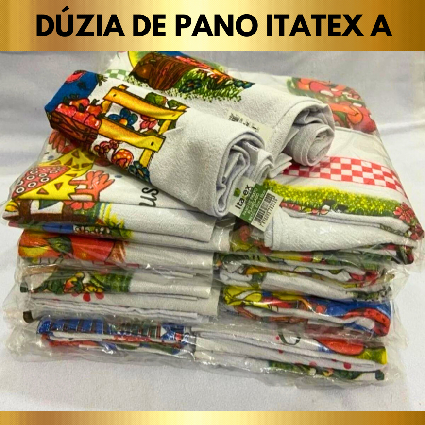 12 Panos de Prato Itatex A  45cm x 75cm | Pano de Copa Melhor do Mercado