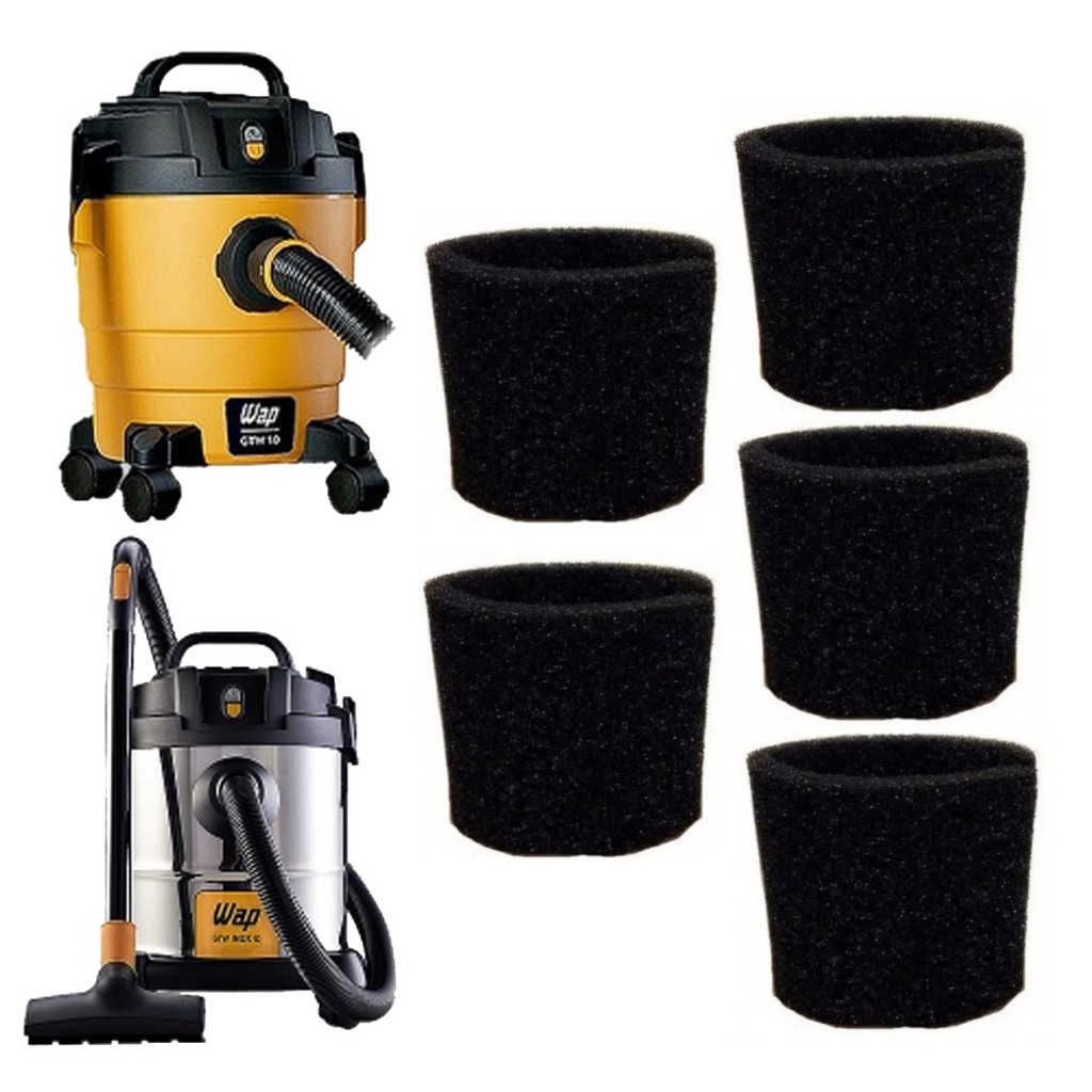 5 Unidades Filtro De Espuma Aspirador Wap Gtw Inox 10/12/20 Biovac 10 em Oferta na Shopee
